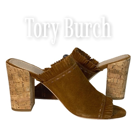Tory Burch Huntington Fringe Suede Mules 7M 2010 - Picture 3 of 14